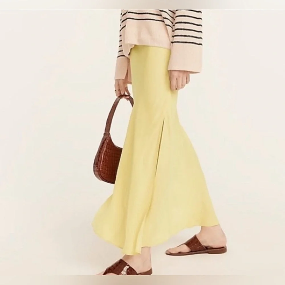 New ~ J. Crew Cupro-blend Flared Slip Skirt Size M
